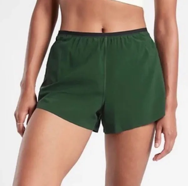 Athleta Interval Run Green Shorts XXS - Image 5