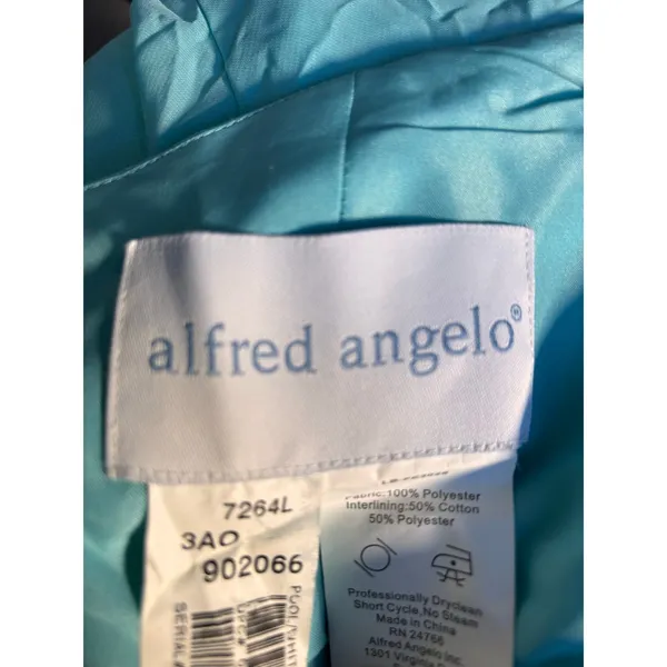 Alfred Angelo Aqua Chiffon Halter Prom Maxi‎ Dress Formal Etheral Flowy Spring - Image 10