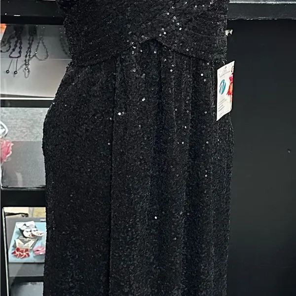 Nightway sz 10 black long formal dress - Image 2