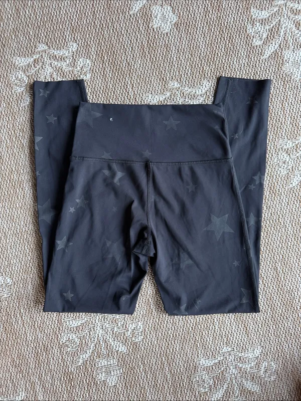 aerie Black High-Rise Star Print Leggings 1554 LGW2 - Image 4