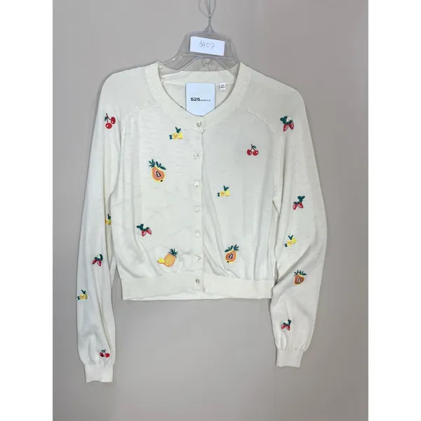 525 America embroidered Patch Sweater cardigan XS - Image 8