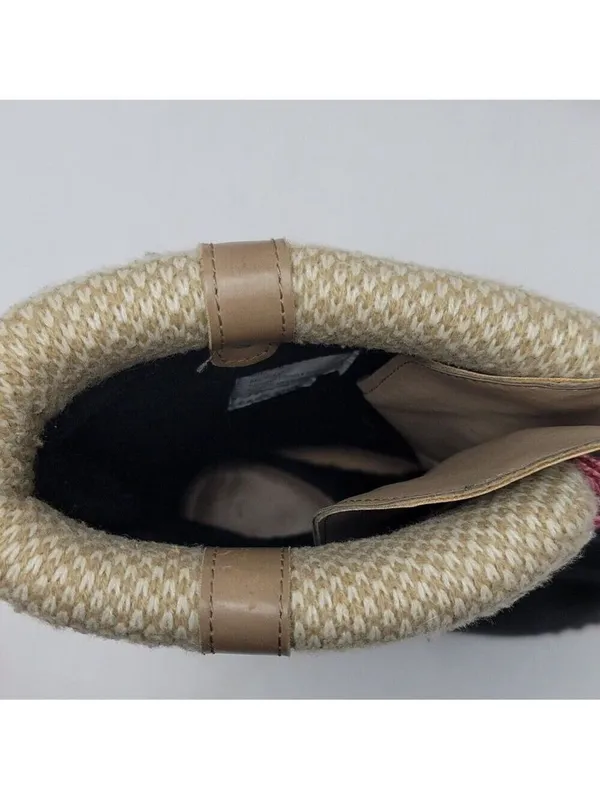 Esprit Belinda Tan Tall Lace Up Faux Fur Sock Lined Knit Cuff Duck Boots Sz 7.5M - Image 7