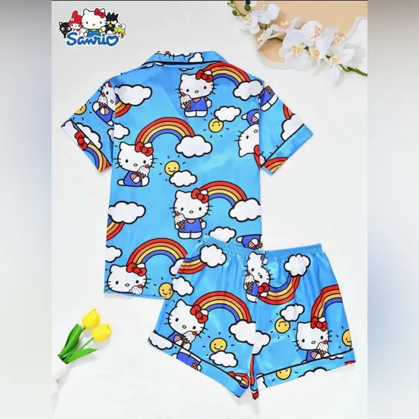 Hello Kitty Rainbow Ice Cream Pajama Set - Women’s Size Large - Image 2