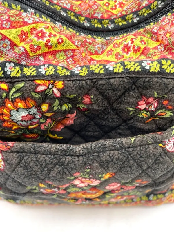 Vera Bradley Chocolat Villager Scalloped Tote Bag Brown Floral Vintage 2003 Y2K - Image 8