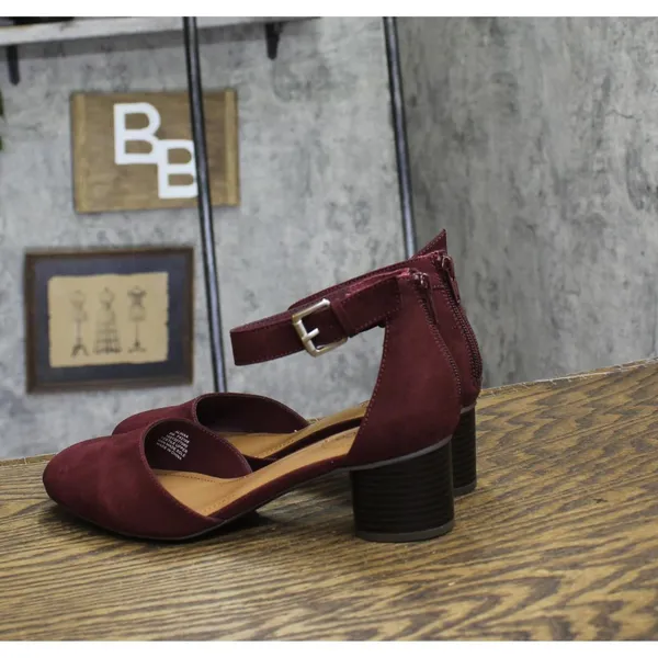 Style & Co. Womens Alinaa Two-Piece Dress Sandals Berry Microsuede Purple 8M - Image 2