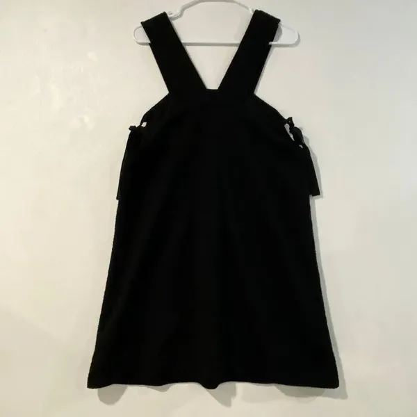 Madewell Black Side Tie Sweater Tunic Dress XL Minimalist Cozy - Image 3