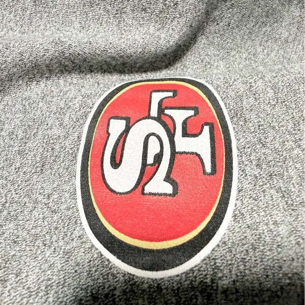National Football League San Francisco 49ers Gray & Black Long Sleeve Crew-Women's Large - Image 5