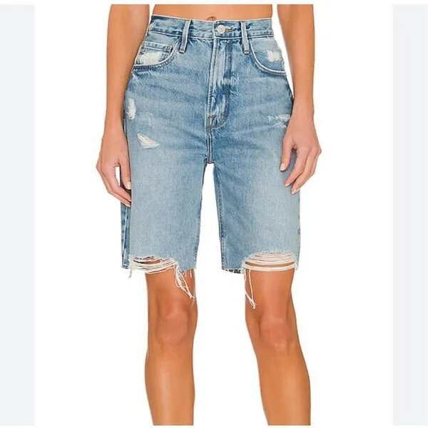 FRAME NWT High Rise Bermuda Jean Shorts‎ - Image 3