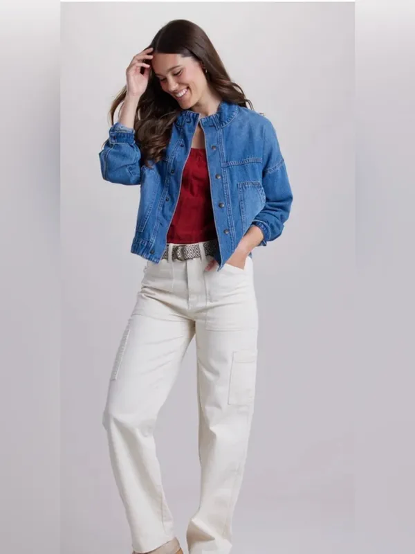 UNIONBAY Straight Leg Ivory Utility Jeans - Image 5