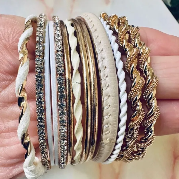 La Cotton gold tone bracelet bundle of 13 - Image 2