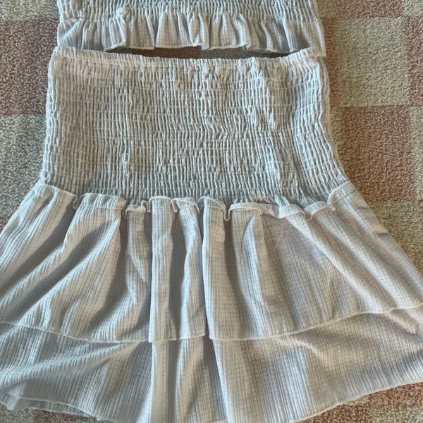 Hashtag White Smocked Two-Piece Set - Image 2