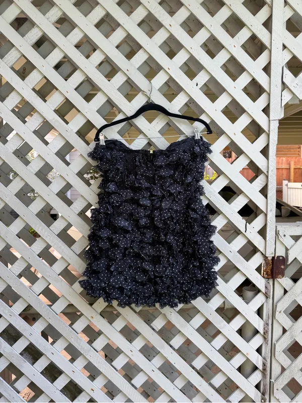Anthropologie 3D Floral Polka Dot Mini Dress - Image 7
