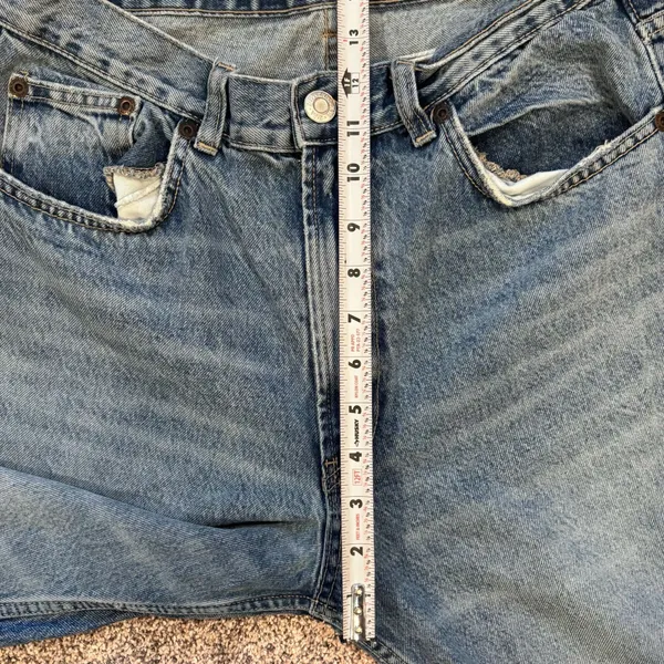 Zara Light Blue Denim Straight Leg Jeans Size 10 - Image 11