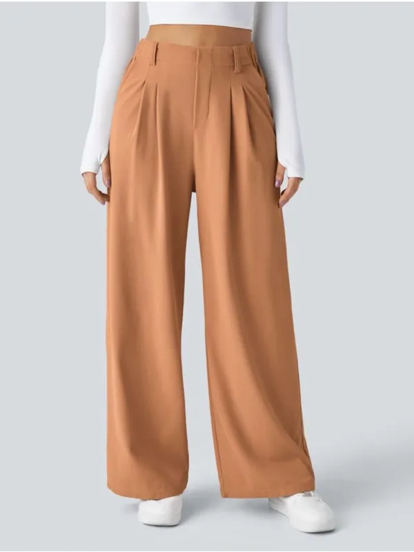 HALARA NWT Flex™ High Waisted Pocket Wide Leg Waffle Work Pants Size Large - Image 10