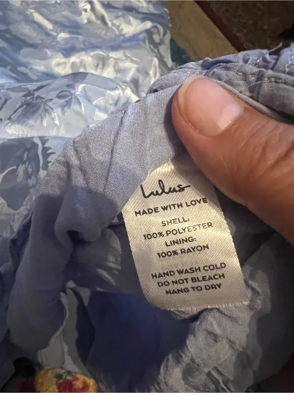 Lulus Close to Your Heart Dusty Blue Satin Jacquard Cowi Slip Dress Size L - Image 9