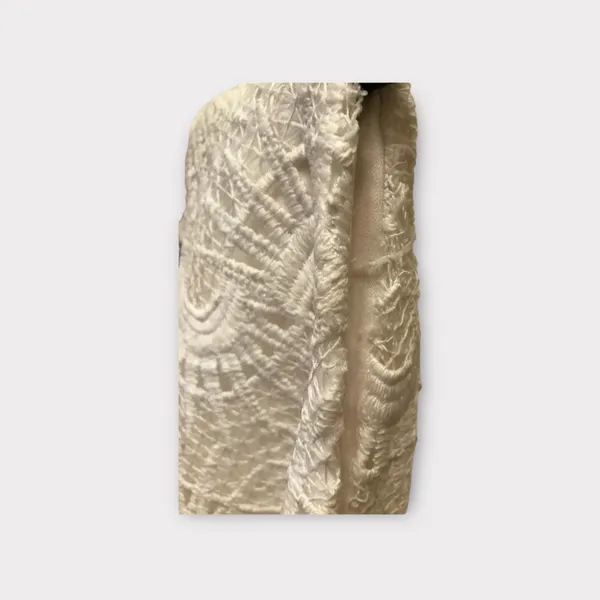 Tahari Cocktail Prom Dress‎ Womens Size 12 White Crochet Overlay MSRP $158 - Image 5