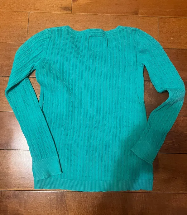 U.S. Polo Assn. Teal Ribbed Sweater - Image 5