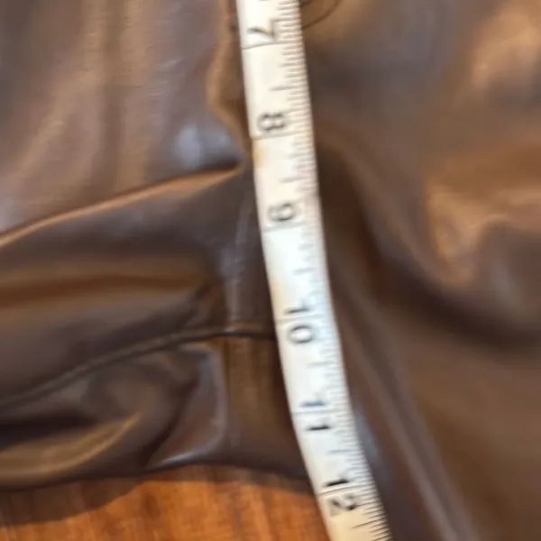 Old Navy high rise bootcut brown faux leather pants 0 - Image 7