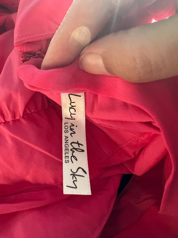 LUCY IN THE SKY Ysabel Chiffon Dress in Hot Pink Sz S Mini with back bow detail - Image 16
