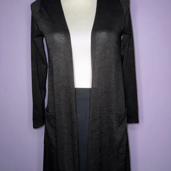 NEW LuLaRoe Long Black Open Front Cardigan - Image 4