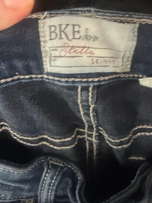 BKE Stella Mid Rise Skinny Ripped Whiskered Jeans 27 - Image 5