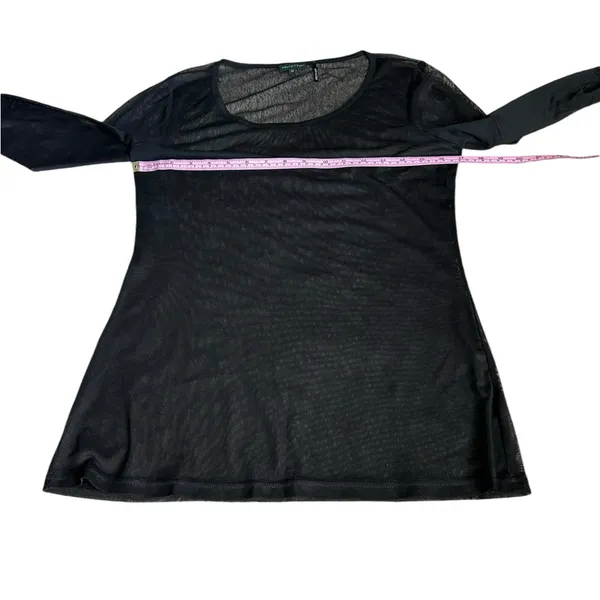 TRICOTTO black mesh top Size M - Image 3