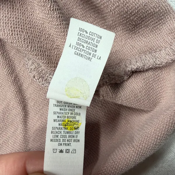 Aerie Oversized Crewneck Sweatshirt Womens Large Pink Mauve Boxy Cotton - Image 4