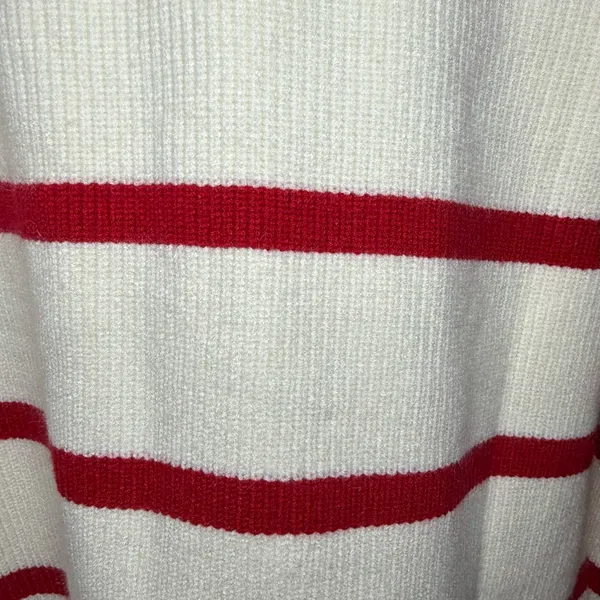 The Drop Striped Turtleneck Sweater - Cream and Red - Image 3