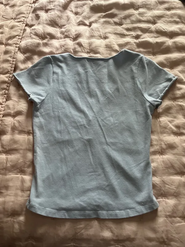 Brandy Melville Gina Light Blue Top - Image 3
