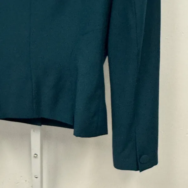 Vintage Myrene de Premonville Paris Vintage Teal Blue Structured Blazer Jacket - Image 6