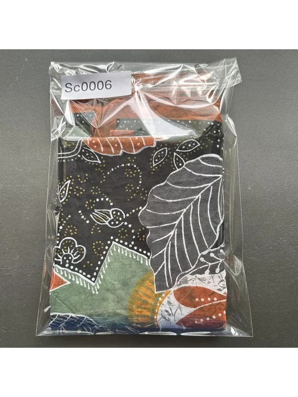 Vintage Accessory Street Oscar De La Renta Leaf Pattern Cotton Scarf - Image 14