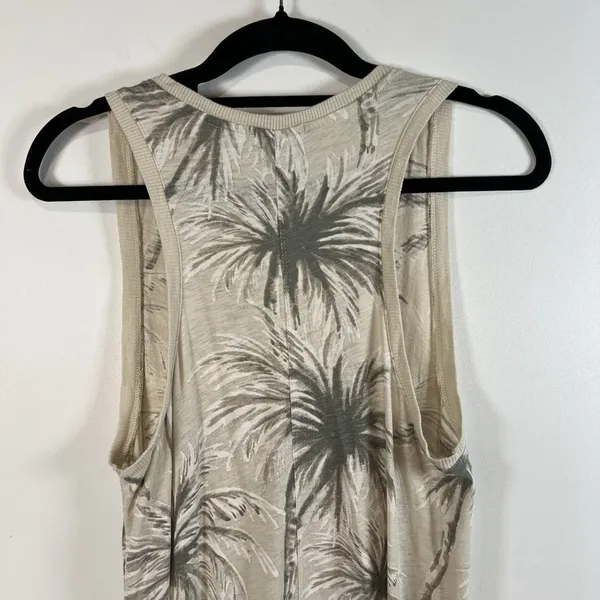 Z Supply Tropical Print Maxi Dress Size‎ Women's Medium Cream Green Sleeveless - Image 10