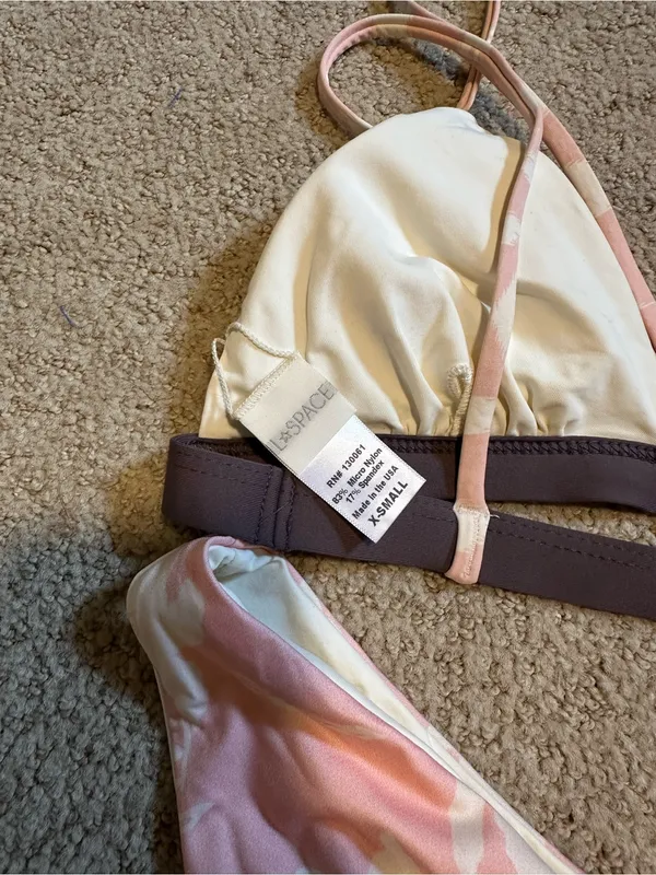 NWOT L*Space bikini set pink floral extra small - Image 5