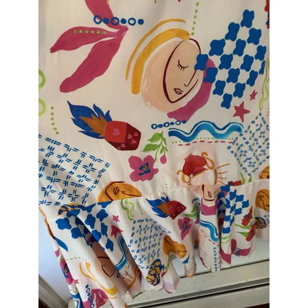 Paper Heart Colorful Celestial Open Back Abstract Maxi Dress Size Small - Image 6