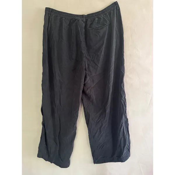 Aerie XL Lyocell Relaxed Pants Washed Black Elastic Waist MSRP $55 - Image 2