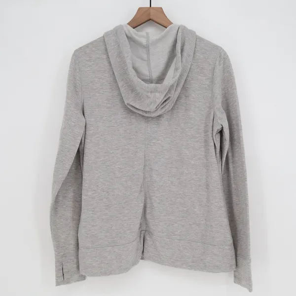 Free2B Free Country Womens Heather Gray Full Zip Hoodie Thumbholes Size L - Image 5