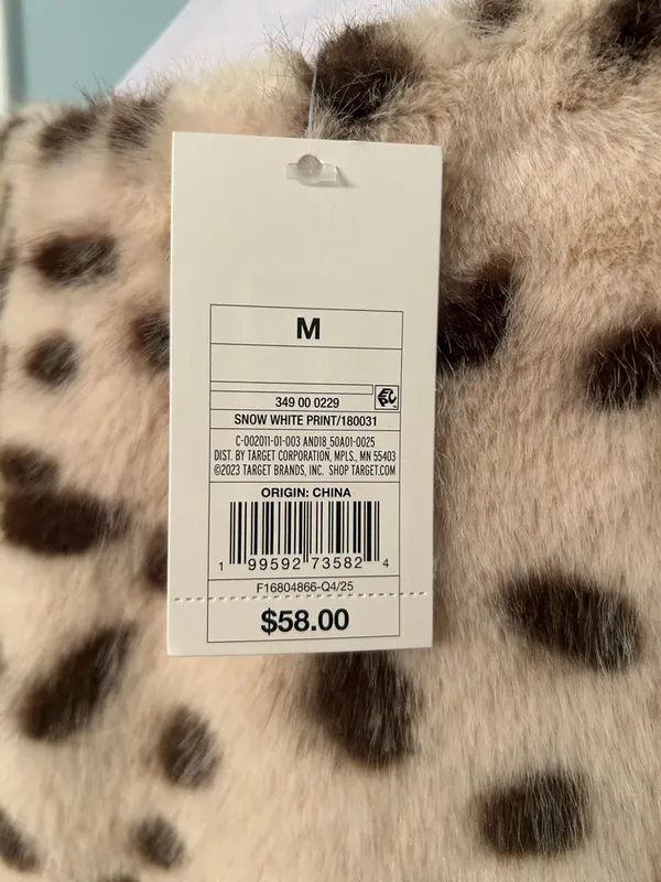 a new day Cream and Brown Faux Fur Leopard Jacket - Image 4