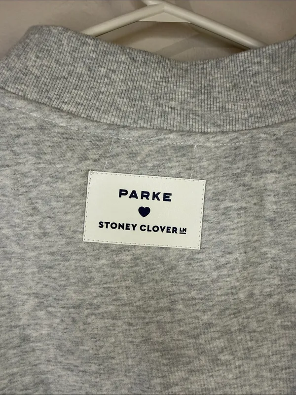 PARKE x Stoney Clover Lane Gray Gingham Sweatshirt L/XL - Image 4
