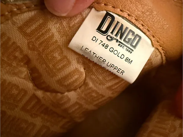 dingo | Primrose Metallic Gold Western ankle boots size 8 - Image 8