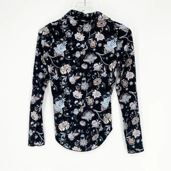 Aritzia‎ Wilfred Floral Stretch Top Women's Size XS French Girl Style - Image 4