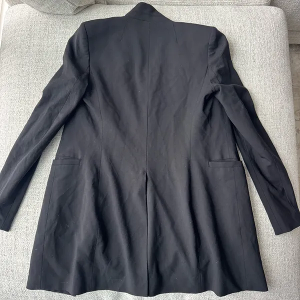 Aritzia Babaton Wool Blazer Black Single Button Tailored Longline Size 4 - Image 5
