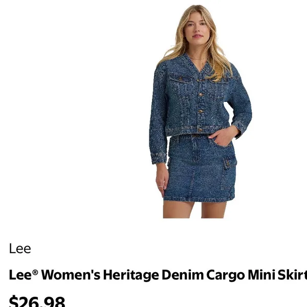 Lee Blue Denim Skirt sizes 6 and 4 - Image 4