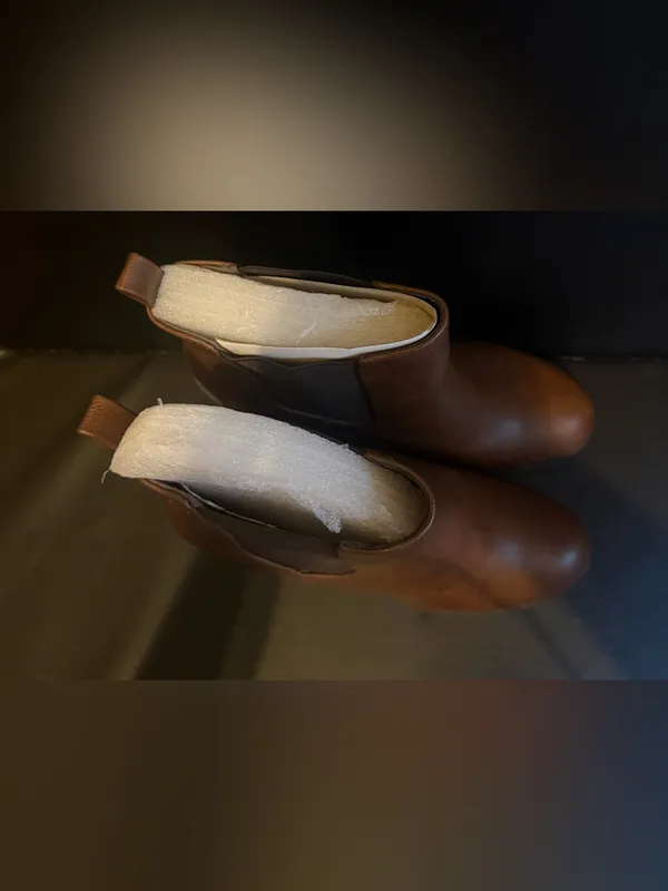 Brown Heeled Chelsea Boots - Image 3