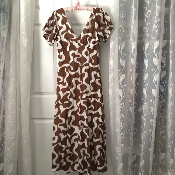 Versona back zipper maxi midi babydoll dress, size xs - Image 2