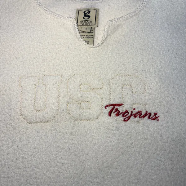 USC Trojans Fleece Pullover Gear For Sports Sweatshirt Womens S‎ White College - Image 5