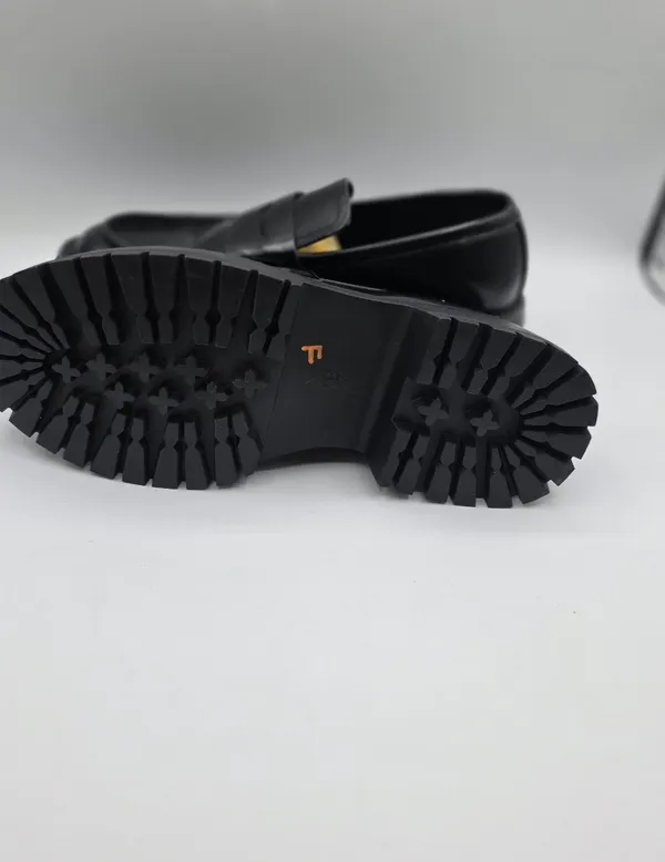 Madden Girl Heaathr Patent Lug Sole Loafers Womens Shoes Size 8 Black Platform - Image 10