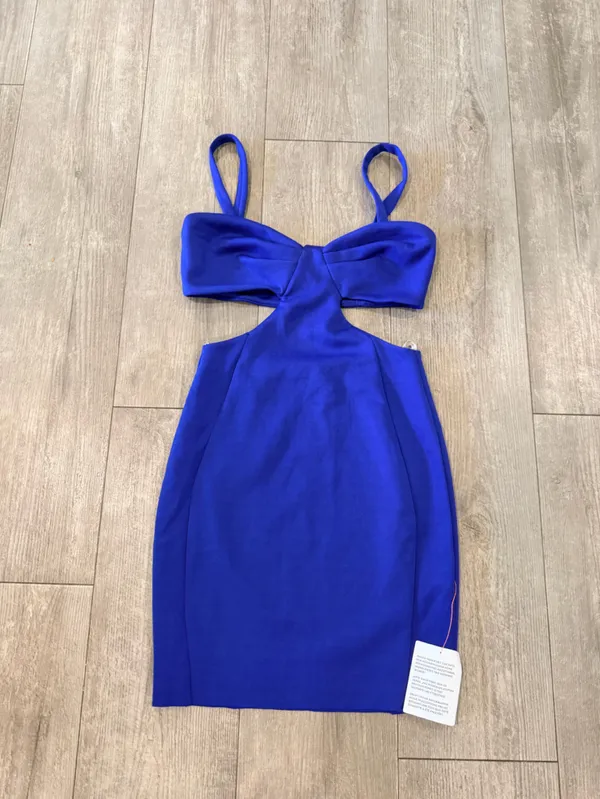 ASOS Royal Blue Cutout Mini Bodycon Dress - Image 3