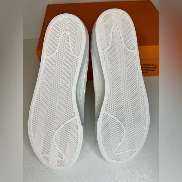 Nike unisex Blazer Low leather-trimmed crocheted platform sneakers casual comfy - Image 8