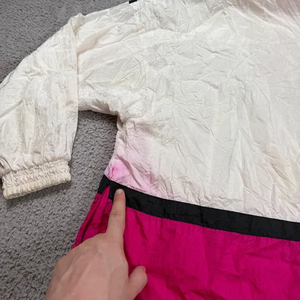 Vintage 90s Slade Colorblock Windbreaker Jacket Pink Teal Purple Retro Nylon M - Image 6