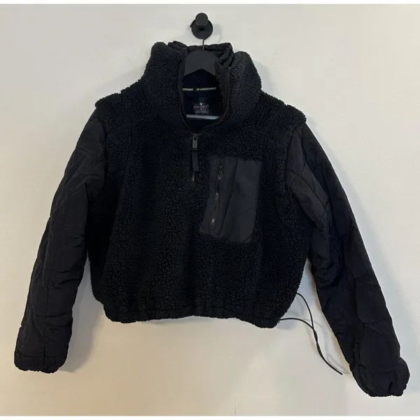 FREE PEOPLE Movement Scenic Route Solid 1/2 Zip in Black Size X-Small - Image 4